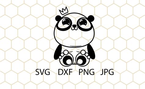 Cute Panda Svg Animal Svg Cricut Silhouette Transfer Etsy