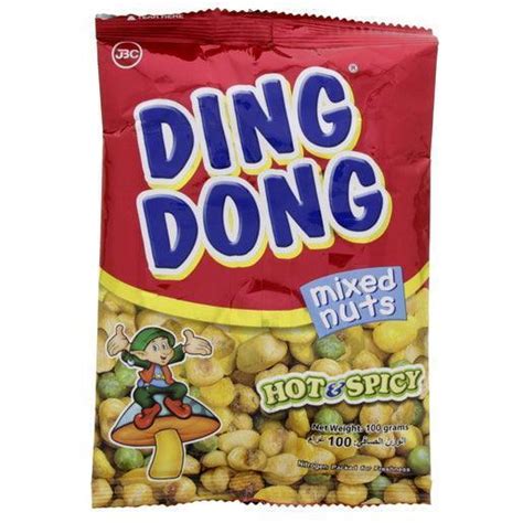 ding dong snack mix nuts hot and spicy 100gm x 4 pcs pinoyhyper