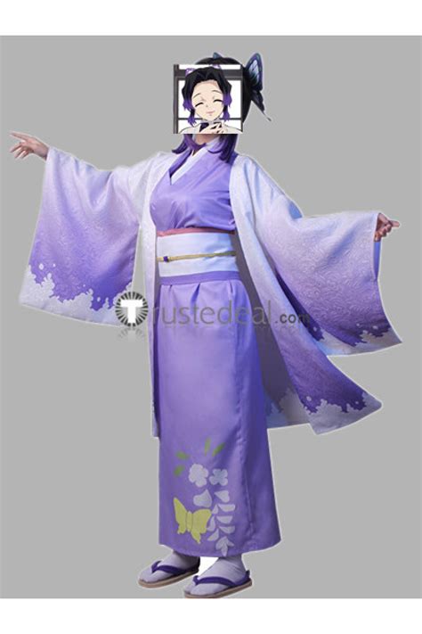 Demon Slayer Kimetsu No Yaiba Kochou Shinobu Kimono Cosplay Costume