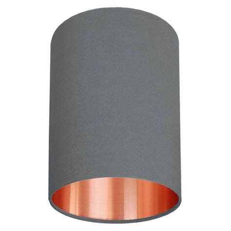 Brushed Copper Lined Drum Lampshade 40 Colours By Quirk Copper Lamps