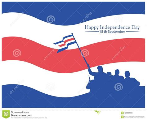 Vector Illustration Background Costa Rica National Holiday Of