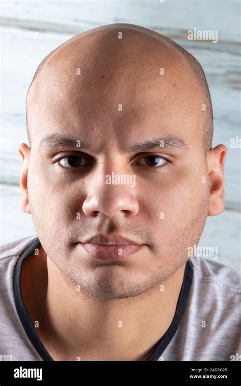 Attractive Bald Man Looking At Camera Stock Photo Alamy