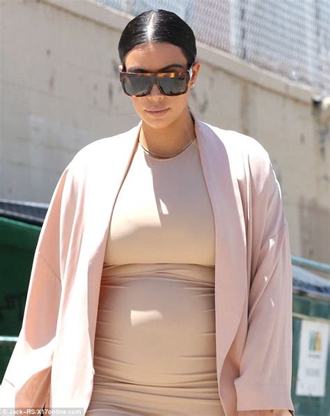 Kim Kardashian Shows Off A Very Large Baby Bump In Hollywood With
