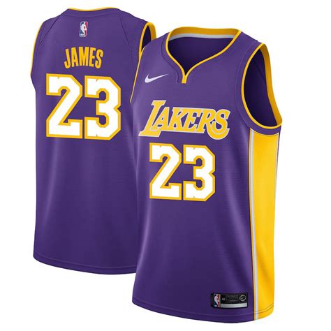 This lebron james authentic nike nba connected jersey features a lightweight, breathable design that's engineered to help basketball's greatest athlet. LeBron Lakers Nike Swingman Jersey | SneakerFits.com