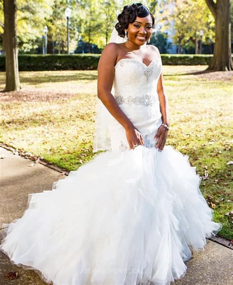 2017 Wedding Dress Mermaid Tulle African Black Women Wedding Dress