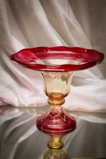 Libbey Amberina Victorian Glass Signed Compote 0095 On Dec 11 2022 Magnum Auctions In Oh