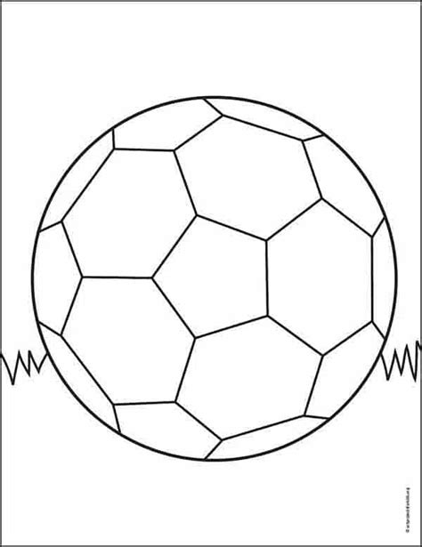 Easy How To Draw A Soccer Ball Tutorial And Soccer Ball Tutorial