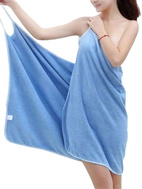 Suefunskry Women Quick Dry Bath Towel Bathrobes Cloth Robe Beach Spa Body Wrap Dress