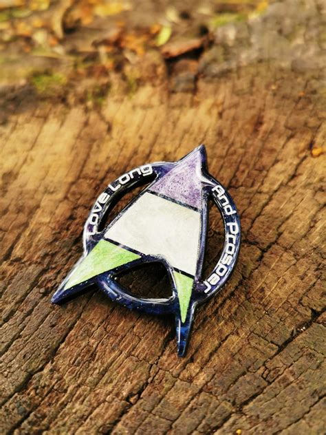 Star Trek Genderqueer Pride Pin Love Long And Prosper Geek And Artsy