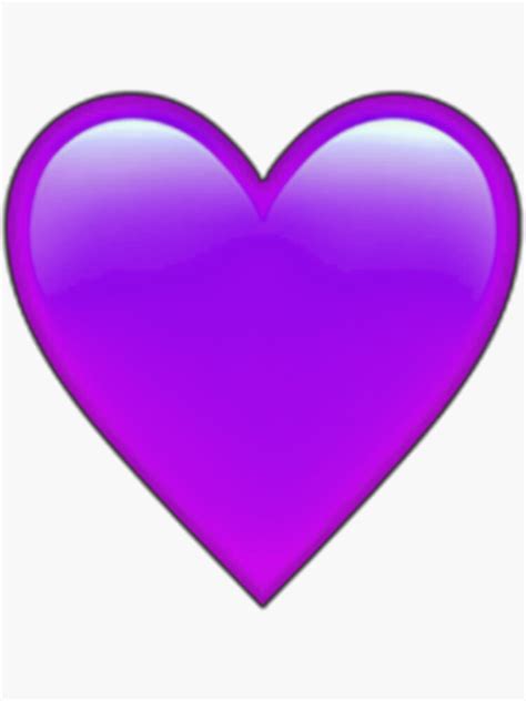 Purple Heart Emoji Sticker Sticker For Sale By Tenderlove Redbubble