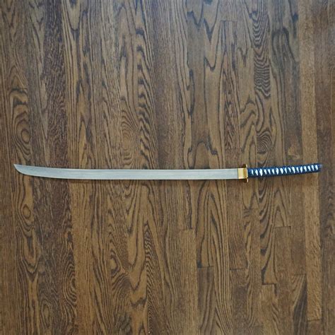 Blue Katana Sword Handmade High Carbon Damascus Steel Sword 405