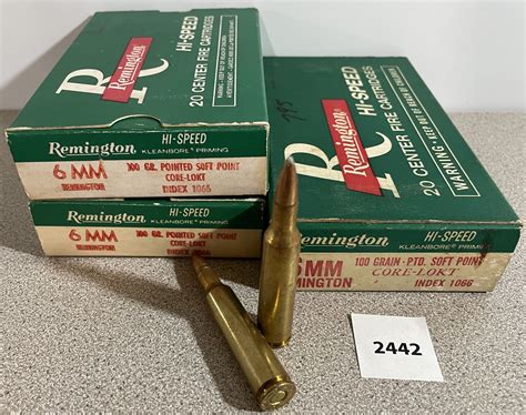 Ammo 60x Remington 6mm Rem 100gr