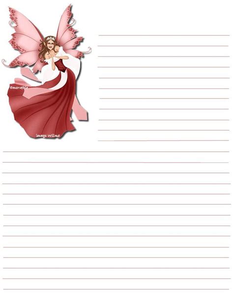 Stationary Printable Printable Lined Paper Tinkerbell Fairies Binder