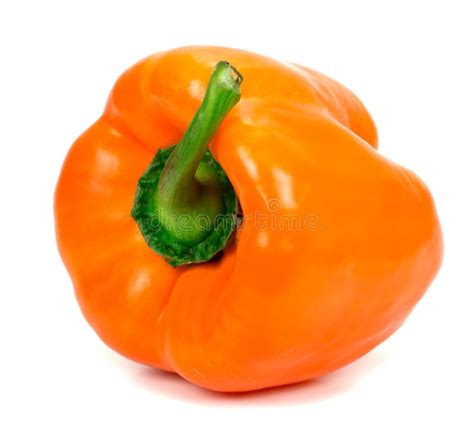 Orange Pepper On A White Background Stock Photo Image Of Pair