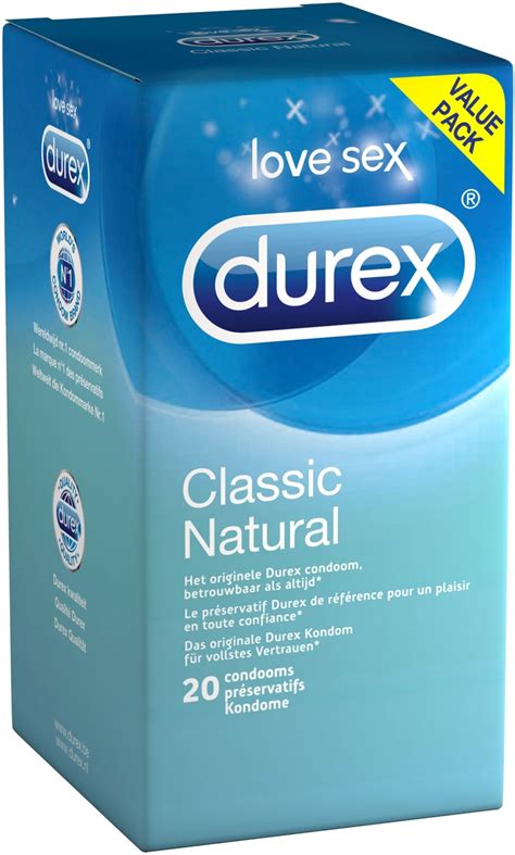 Durex Classic Natural Condoms 20 Préservatifs