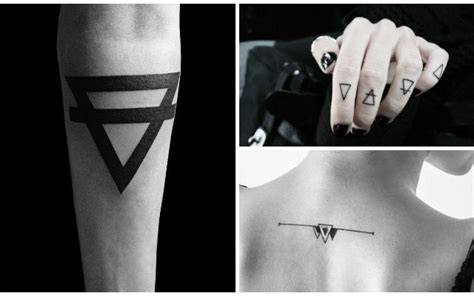 Se a ponta estiver para baixo simboliza a água e a terra quando além de para baixo estiver cortado pela. Tatuajes de triángulos, su significado (real) y los mejores diseños