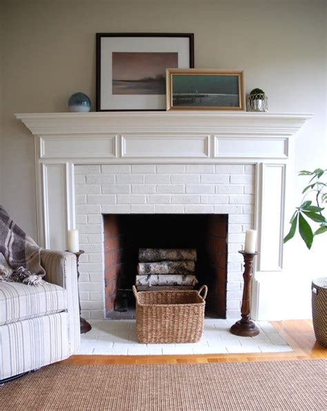 Fireplace Painted With Annie Sloan Chalk Paint DIY Home Improvement Painted Brick Fireplaces