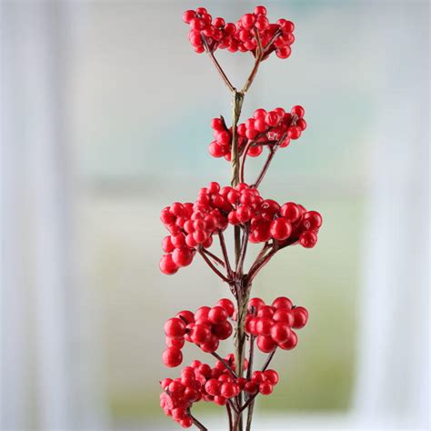 Red Artificial Berry Pick Picks Sprays Floral Supplies Craft