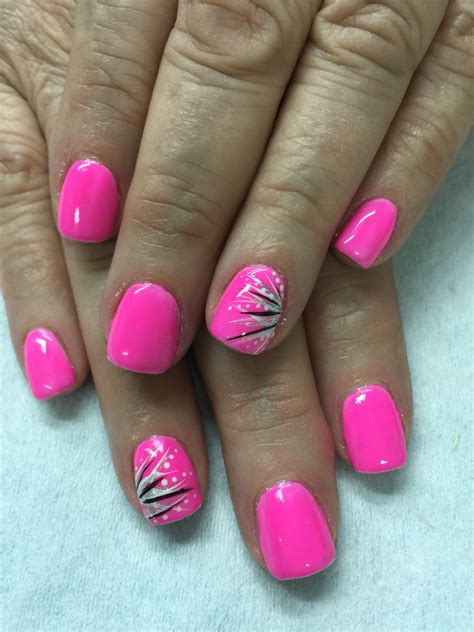 We did not find results for: Neon pink with fun accents gel nails | Summer toe nails ...