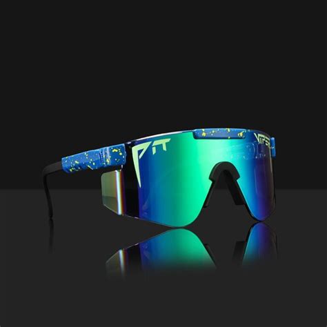 sport sunglasses for men women flat top eyewear tr90 frame black lens windproof pit viper luxury