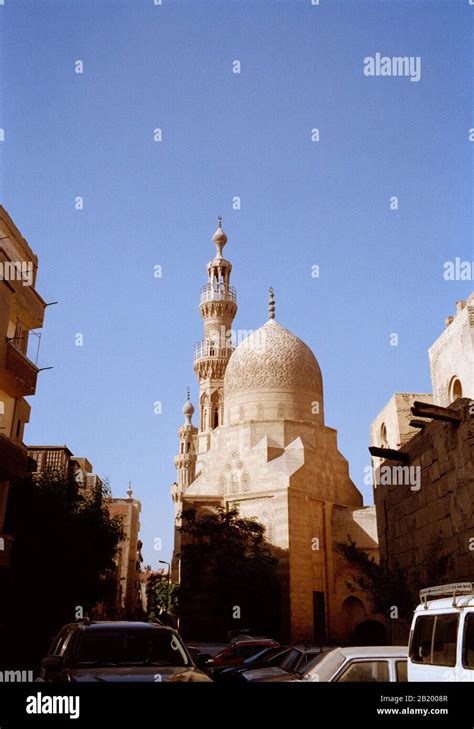 travel photography aqsunqur blue mosque or mosque of ibrahim agha in islamic cairo district of