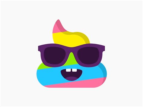 Rainbow Poop Emoji Svg