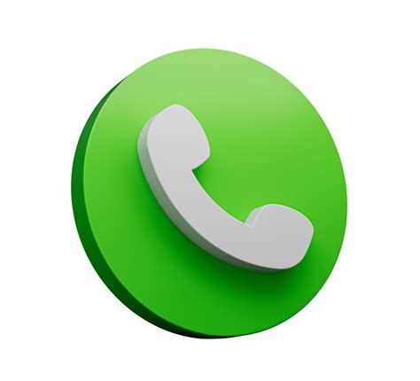 Call Icon On A Green Circle Isolated Trendy 3d Realistic Phone Call