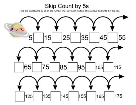 Kids will love this fun way to count! Skip Count By 5 Worksheet Car in 2020 | Counting ...