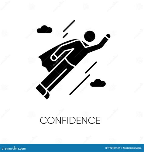 Confidence Black Glyph Icon Stock Vector Illustration Of Icon Happy
