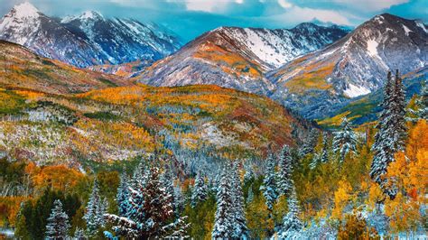 Snow Mountain Of Autumn Mac Wallpaper Download
