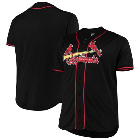 Mens St Louis Cardinals Black Big And Tall Fashion Jersey