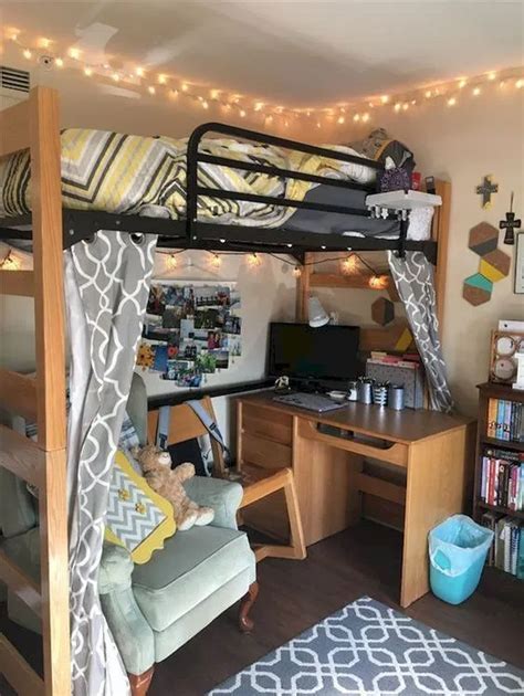 College Dorm Room Ideas For Lofted Beds College Dorm Room Decor