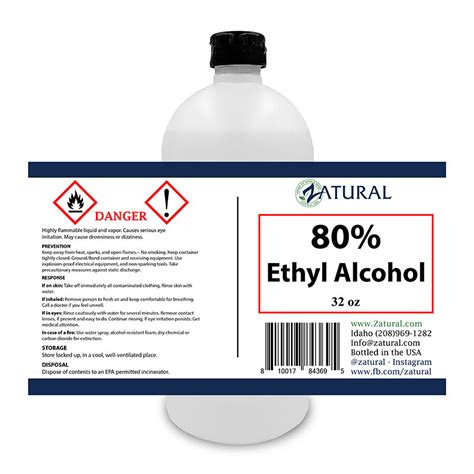 Ethyl Alcohol 80 Denatured
