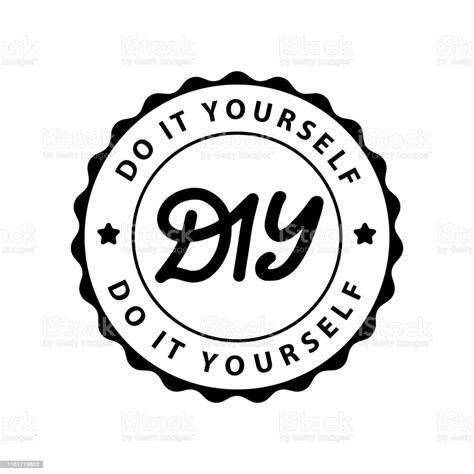 Diy Do It Yourself Lettering Abbreviation Logo Circle
