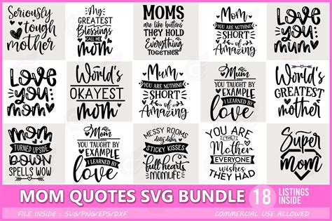 Funny Mom Quotes Svg Bundle Ii Illustrations ~ Creative Market