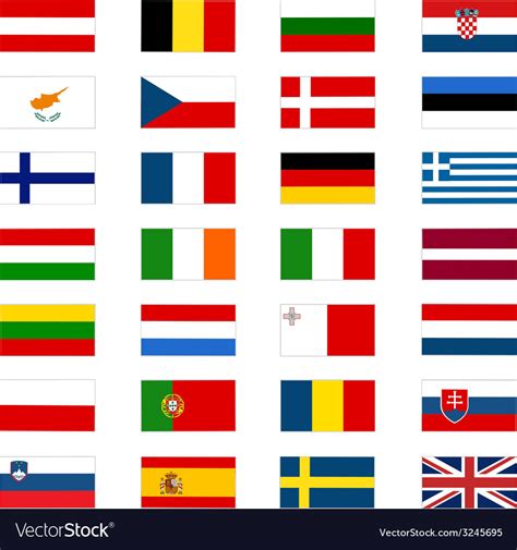 European Countries Flags National Flags Of All European Countries Stock Vector Art The