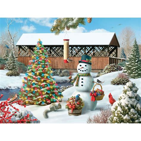 Countryside Christmas 1000 Piece Jigsaw Puzzle Bits And