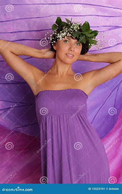 Beautiful Sensual Woman In Summer Dress Stock Image Image Of