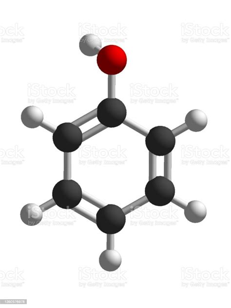 Phenol 3d Molecular Structure Isolated On White Background Chemistry