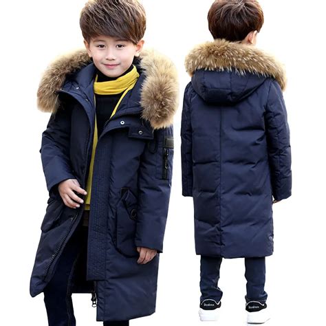 30 Degree Russia Childrens Winter Clothes For 6 14y Boys Parka Jackets