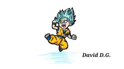 Cómo Dibujar Goku Super Saiyan Blue Chibi Dragon Ball Super Youtube