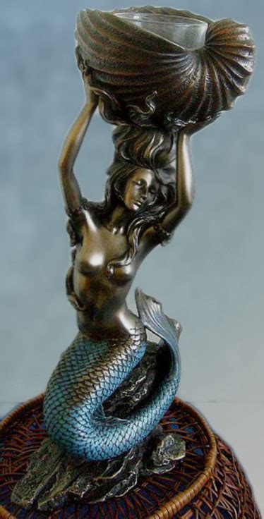 Collectibles Mermaids Art Nouveau Mermaid On Rock Statue Figurine Ocean Goddess Nautical Decor