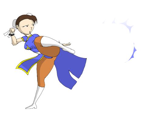 Chun Li Capcom Street Fighter Animated Animated  1girl Blue Dress Bouncing Breasts