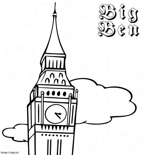 Free Printable Big Ben Coloring Page