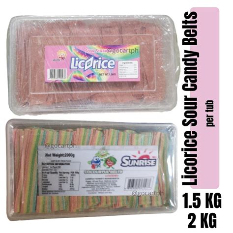 Licorice Sour Candy Belts Sour Tape Sour Gummy Tape 15 2kg