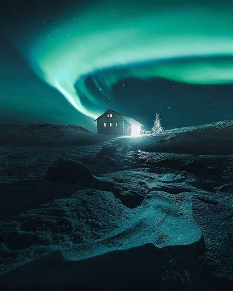 Aurora Borealis Over Iceland Mostbeautiful