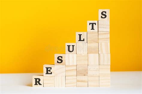 The Word Results Is Written On A Wooden Cubes Concept Stock Image