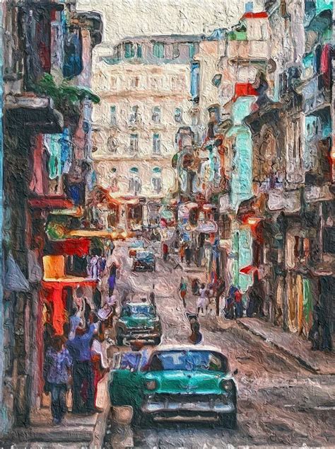Havana Painting Art Print Cuba Artwork A5 A4 Or A3 Size Etsy
