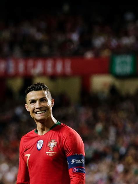 Lissabon Portugal March 22 Cristiano Ronaldo Of Portugal During The