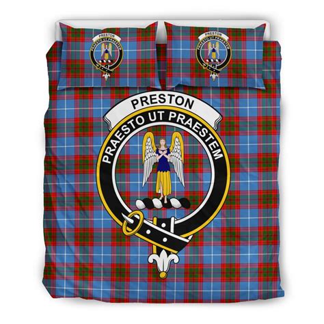 Tartan Preston Bedding Set Clan Crest Twin Queen And King Size